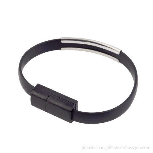 Yijiashishang New Personalized Custom 2 in 1 USB Data Charger Bracelet
